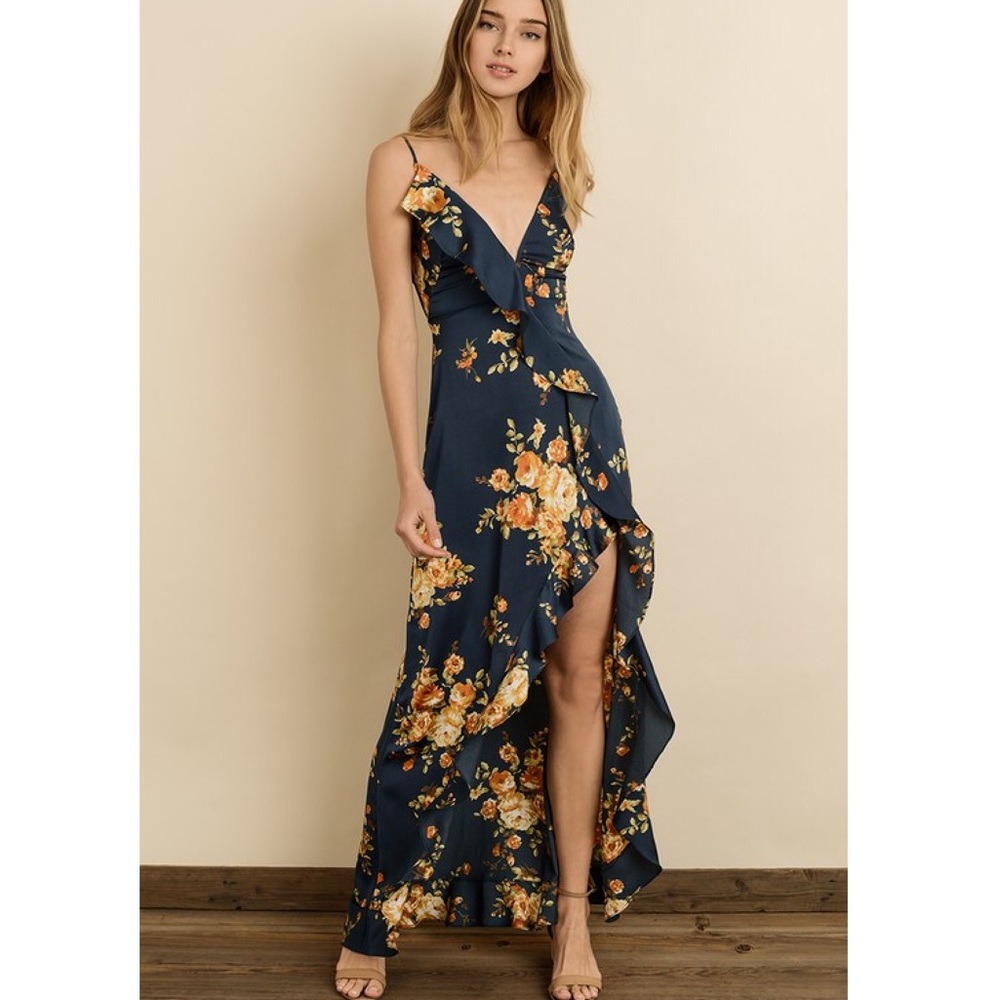 Floral Print Maxi Dress - Picture 3 of 7